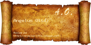 Angelus Ottó névjegykártya